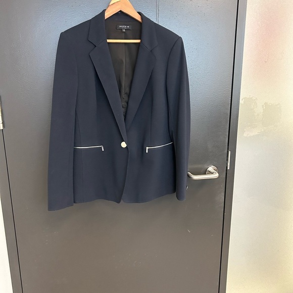 Lafayette 148 size 12 EUC New York Blue Tailored Blazer - Picture 2 of 13